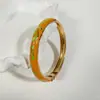 Yongge Jewelry Pulsera de Esmalte Transfronteriza Europea y Americana para Mujer Moderna Colorida Geométrica Rayada de Puntos Filigrana con Borde Dorado Accesorio de Mano