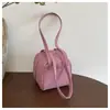 Versão Coreana 2026 Nova Bolsa de Boliche Boston Moda Tendência Simples Casual Bolsa de Ombro Transversal Vertical