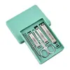 En Stock, Buena Calidad Set de 6 Piezas de Cortaúñas Anti-Salpicaduras, Cortauñas Oblicuo Afilado para el Hogar, Set Completo con Logo Impreso