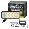 Luz LED para Motocicleta de Tres Caras, Trébol de Cuatro Hojas, Faro de Luz Alta y Baja, Luz Externa para Vehículo Eléctrico, Motocicleta Modificada, Foco