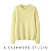 Suéter Base Cálido Corto de Cachemir Grueso de Doble Capa con Cuello Redondo Hombro de Silla Nuevo Otoño e Invierno 2026 para Mujer