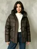 Chaqueta de Algodón con Capucha Estilo Europeo y Americano, Moda Casual de Otoño e Invierno, Chaqueta Gruesa Cálida, Abrigo Acolchado Holgado Casual para Mujer