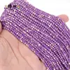 Cuentas redondas pequeñas de 2/3 mm, cristal natural, ágata, turquesa, para pulsera, collar DIY, venta al por mayor, cuentas sueltas, accesorios de joyería