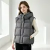 Chaleco de Algodón con Relleno Estilo Puf con Capucha Transfronterizo 2026 para Mujer, Chaqueta Chaleco Suelta de Invierno Nueva para Mujer