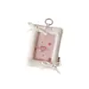 Tela Ins Cojín Pequeño Cubierta de Almacenamiento Polaroid Estilo K Lazo Estrella Persecución Portatarjetas Pequeño Colgante Decorativo para Mochila