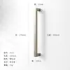 Manija de Aleación de Aluminio Color Acero Inoxidable Moderna Simple Estilo Americano Cromo Brillante Manija de Hardware para Muebles Puerta de Armario Armario Cajón