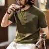 Nueva Camisa Polo de Manga Corta para Hombre de Marca de Moda Otoñal, Diseño Hueco Tejido, Top Camiseta Casual Transpirable