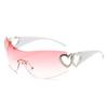Gafas de Sol de Una Pieza Modernas Europeas y Americanas Y2K Celebridad de Internet Ins Gafas Transfronterizas Personalizadas Integradas para Mujer