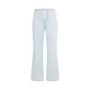 Pantalones deportivos rosas versátiles, pants casuales estilo americano de algodón espacial, de cintura alta, fluidos, de pierna ancha hasta el suelo con un diseño elegante