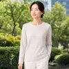 Nueva colección de otoño de la fábrica de ropa: Prenda base de manga larga a rayas de forro polar de doble cara engrosado, disponible para personalización OEM/ODM basada en los diseños proporcionados