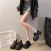 Sapatos Femininos Tendência de Alto Padrão com Salto Médio, Alto Valor, Novo Design de Nicho para Celebridades da Internet, Sapatos de Salto Único com Solado Grosso e Bico Baixo