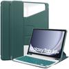 Funda Protectora con Teclado Bluetooth para Samsung Tab A9 Plus, Soporte Giratorio 360 grados, Funda de Cuero para Tableta A11+