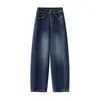 Jeans Retro de Dobladillo Curvo para Mujer, Novedad Otoño 2026 Estilo Coreano de Cintura Alta, Pantalones Rectos Adelgazantes, Pantalones Anchos Largos, Modernos