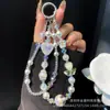 Corrente de Celular Pendurada com Contas para Pulso Criativa Coração Borboleta Corrente de Celular Cristal Corrente Dupla Arruela Caixa Surpresa Corrente para Transmissão ao Vivo