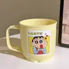 Taza de Cepillo de Dientes Shin-Chan de Anime Linda para Parejas, Taza de Cepillo de Dientes de Plástico para el Hogar Simple y Elegante, Puede Pararse Verticalmente