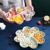 Compartimento de armazenamento transfronteiriço prato de frutas trevo de quatro folhas prato de frutas secas grama da sorte prato de lanches prato de sobremesas prato de frutas prato em forma de coração de pêssego