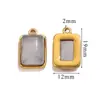 Pendente de aço inoxidável natural moda estilo europeu e americano incrustado com pedra natural feito à mão DIY colar pulseira pingente pequeno requintado