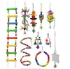 Brinquedos para Pássaros Conjunto Mais Vendido Transfronteiriço, Suprimentos para Roer e Alívio do Tédio de Pássaros, Brinquedos Educacionais para Papagaios