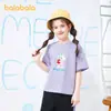 Ropa Infantil Balabala Camiseta de Manga Corta Infantil Nuevo Estilo 2025 Ropa de Verano para Niños y Niñas Tops Suaves Versátiles para Niños Mayores