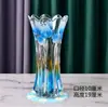 Jarrón de cristal transparente simple hecho a medida, engrosado, para bambú hidropónico y arreglos florales, pieza decorativa grande