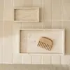Amostras de Acessórios de Banheiro em Travertino Amarelo, Bandeja de Amostras, Sabonete Líquido para Mãos, Porta-Sabonete para Lavatório, Porta-Objetos, Frasco de Loção com Óleo Essencial