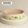 Tabla Rascadora para Gatos, Juguete de Tabla Rascadora para Garras de Gato con Pozo Profundo, Duradera y Resistente a los Arañazos, No Suelta Migas, No se Puede Rascar en Pedazos, Forma Ovalada, Extra Grande, Cama Redonda para Gatos