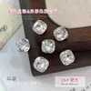 Accesorios Premium para Arte de Uñas de Circonita Estrella, Brillantes Piedras de Circonita de Color Fuego con Parte Posterior Plana, Pedrería Grande con Forma de Cuadrado, Forma de Huevo de Paloma, Forma de Rombo
