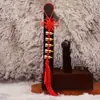 Pingente de Cabacinha de Latão de Cinco Peças Nó Chinês Antigo Nó Flor de Ameixa Oito Imperadores Pingente de Cabacinha de Cobre Franja Vermelha Pendente de Porta