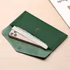Cartera Larga para Mujer Gran Capacidad Bolsa para Guardar Efectivo Pequeña Alto Valor de Color Bolsa para Monedas Cuero Suave Genuino Bolsa de Almacenamiento tipo Sobre