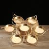 Suministro Directo de Portavelas de Aceite de Mantequilla de Aleación, Lámparas de Siete Estrellas, Candelabros Domésticos de Aleación, Portavelas de Siete Niveles, Venta al por Mayor