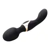 Carregamento USB cabeça dupla dupla vibração AV bastão G-spot masturbação brinquedos sexuais adultos para comércio exterior