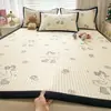 Capa Superior Clase A 100% Polietileno PE Hielo Frijol Enfriamiento Jacquard de Alto Grado Sandwich Compuesto Alfombrilla Suave de Enfriamiento Ropa de Cama
