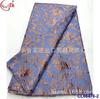 Tela brocada jacquard antigua con bordado de doble cara en hilo dorado y plateado, tela de encaje brocado africano