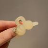 2024 Dongdaemun Nuevo tamaño pequeño Doble Cuenta Pequeña Pinza para el Cabello Flequillo Delantero Clip Linda Niña Gelatina Pinza para el Cabello