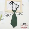 Corbata JK para Mujer Estilo Coreano Estilo Japonés Versión Amplia Universitaria Color Sólido Sin Nudos Corta Infantil Estudiante Casual Accesorios de Uniforme Escolar