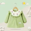 Pantalón de tirantes para bebé niña Otoño e Invierno Ropa de exterior Estilo occidental Falda de princesa Babero para comer infantil Delantal impermeable a prueba de suciedad Protector para bebé