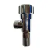 Venta al por mayor de fábrica válvula angular de acero inoxidable SUS304 para agua caliente y fría, alto flujo, válvula de parada de agua, núcleo de cobre, interruptor de válvula triangular, 4 puntos
