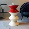 Taburete Bajo de Diseñador Nórdico Apartamento Pequeño Hogar Sala de Estar Taburete para Cambiar Zapatos Taburete Creativo de Plástico Reloj de Arena Taburete Redondo para Niños