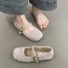 Sapatos Mary Jane para Mulheres, Novo Estilo Francês Outono 2026 Elegantes com Bico Quadrado e Decote Baixo Forrados com Lã para Festas