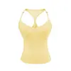 Camiseta sin mangas de Lyocell Tencel de colores caramelo, estilo nuevo para el verano 2026, con cuello halter sexy, espalda cruzada, corte ajustado