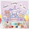 Tapiz de pared de fondo para fiestas, dormitorios, dormitorios, decoración de mesita de noche, fondo de cumpleaños infantil