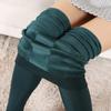 Leggings para mujer otoño e invierno con forro polar engrosado 2022 nuevo uso interior y exterior pantalones cálidos cintura alta pie versión coreana combinable