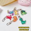 Chaveiro de Acrílico de Dinossauro Fofo Desenho Animado Pingente DIY Anime Personalizado Mercadoria de Casal Atacado Desenho Animado Anime