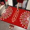 Alfombra de entrada festiva roja al por mayor de fábrica alfombra de entrada para puerta de entrada alfombra para frotar la suciedad para el hogar antideslizante resistente a la suciedad