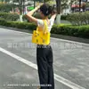 Bolsa de Praia Eva Estilo Coreano Moda Simples Bolsa com Furos Acessório DIY Bolsa de Mão Bolsa Tote de Verão para Exterior
