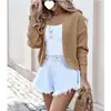 Suéter Casual Holgado de Talla Grande para Otoño e Invierno Abrigo Corto Cárdigan de Color Sólido Chal para Mujer Top Comercio Exterior Dropshipping