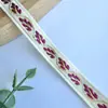 Fita Jacquard Folha Pequena 1,2cm de Largura Renda Estilo Étnico para Acessórios de Roupa, Sapato e Chapéu, Materiais de Acabamento de Borda, Estoque de Fábrica Disponível