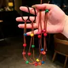 Cintas para el pelo trenzadas con cuentas de colores estilo étnico y accesorios para el pelo para niñas, Bandas elásticas de alta elasticidad y accesorios de cuerda para el pelo