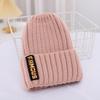 Moda Femenina Otoño e Invierno Estilo Coreano Sombrero de Lana Tejido Simple Versátil Sombrero Gorro Grueso Cálido Cortavientos Protección para los Oídos