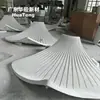 Paneles decorativos exteriores de GRC con diferencias de elevación altas y bajas, superficie curva, componentes de cara vista, paneles personalizados para centros de servicio público urbanos